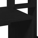 Desk with Shelves Black 100x45x140 cm Engineered Wood 860437