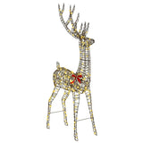 3D Reindeer with 250 LEDs Warm white 180 cm Rattan 42019060