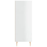 Sideboard High Gloss White 34.5x32.5x90 cm Engineered Wood 828718