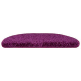 Stair Mats 10 pcs 65x21x4 cm Violet Half Round Large 149809