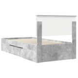 Bed Frame Concrete Grey 90 x 200 cm Engineered Wood 3408798