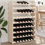 ZNTS Wine Rack 72.5x25x111.5 cm Solid Wood Pine 4007561