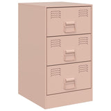 ZNTS Bedside Cabinet Pink 34.5x39x62 cm Steel 841777