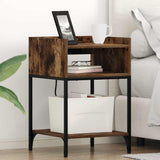 Bedside Cabinet Smoked Oak 40 x 40 x 61 cm Engineered Wood 859474