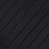 Rug Rectangular Black 100x500 cm Bamboo 376822