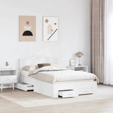 Bed Frame with Headboard White 120 x 190 cm Engineered Wood 3413220