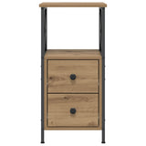 Bedside Cabinets 2 pcs Artisan Oak 34x35,5x70 cm Engineered Wood 857253