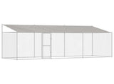 Dog Cage with Roof Silver 600 x 200 x 256 cm Steel and PE 3368302