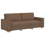 Sofa Set with Cushion 3 pcs Brown 220 x 78 x 84 cm Fabric 3324613