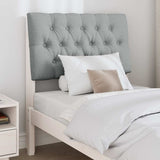 Upholstered Headboard Light Grey 80 cm Solid Pine Wood 879368