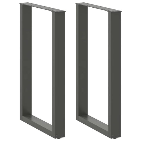 ZNTS Coffee Table Legs U-Shaped 2 pcs Anthracite 60x cm Steel 4013226