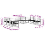 Outdoor Sofa Set 9 pcs Natural Solid Acacia Wood 3368177