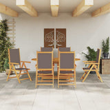 Garden Dining Set Folding 7 pcs Anthracite Solid Acacia Wood 3375745