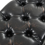 Storage Bench 110 cm Black Faux Leather 345718