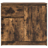 Sideboard with Drawer Smoked Oak 71x35x65 cm Engineered Wood 861602