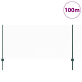 Welded Wire Fence 100 x 1 m PVC-Coated Steel Green Mesh 3336789
