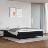 Pocket Spring Bed Mattress Black 183x213x20 cm Faux Leather 347897