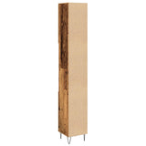 Bathroom Cabinet Old Wood 30x30x190 cm Engineered Wood 857199