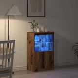 LED Sideboard Brown 60 x 37 x 100 cm Engineered Wood 863033