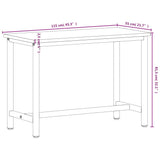Workbench 115x55x81.5 cm Solid Wood Beech and Metal 3188904