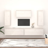 TV Cabinets 5 pcs White Solid Wood Pine 3100245