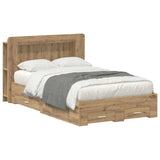 Bed Frame with Storage Artisan Oak 120 x 190 cm Engineered Wood 3433838