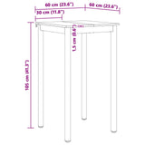 Bar Table White 60 x 60 x 105 cm Solid Pine Wood 892798