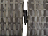 Room Divider 6 Panels Grey Poly Rattan 365354