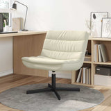 Swivel Chair Cream 63 x 75 x 76 cm PU 42007340