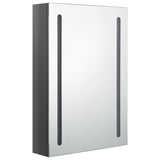 LED Bathroom Mirror Cabinet Shining Grey 50x13x70 cm 326498