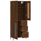 Highboard Brown Oak 69.5x34x180 cm Engineered Wood 3199952