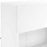 TV Wall Cabinet with LED Lights White 98.5x30x60.5 cm 837106