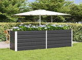 Planter Anthracite 195 x 50 x 75 cm Galvanised Steel 42018205