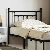 Metal Replace Headboard Black 90 cm 353565