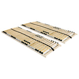 Slatted Bed Bases without Mattress 2 pcs with 28 Slats 90x200 cm 3051431