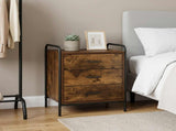 Bedside Cabinet Smoked Oak 48 x 36.5 x 60 cm Engineered Wood 8013534