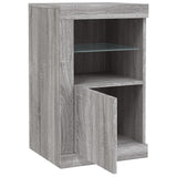 Side Cabinets with LED Lights 2 pcs Grey Sonoma Engineered Wood 836641