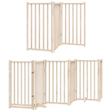 Dog Gate with Door Foldable 12 Panels 600 cm Poplar Wood 3155701