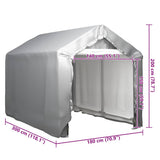 Storage Tent 180x300 cm Steel Grey 3079585