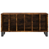 Record Cabinet Smoked Oak 100x38x48 cm Engineered Wood 831761