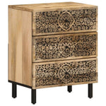 ZNTS Bedside Cabinet 50x33x60 cm Solid Wood Mango 358221