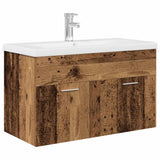 Sink Cabinet with Built-in Basin Old Wood Engineered Wood 3328909
