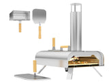 Outdoor Pizza Oven, Portable Wood Pellet Pizza Oven with Pizza Stone and Peel, Foldable Legs, T3398P328442