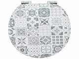 Soft-Close Toilet Seat 2 pcs Blue and White Porcelain MDF board 3414540