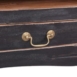 TV Cabinet 120x30x40 cm Black Solid Mahogany Wood 283901
