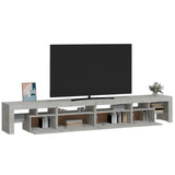 TV Cabinet with LED Lights Concrete Grey 260x36.5x40 cm 3152821