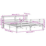 Bed Frame with Headboard without Mattress 200x200 cm 3306120