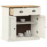 Sideboard with Drawers VIGO 78x40x75 cm White Solid Wood Pine 353203