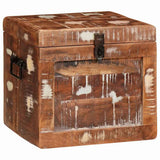 Storage Box with Storage with Door Brown Solid Mango Wood 4104570