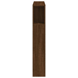 LED Headboard Brown Oak 100x18.5x103.5 cm Engineered Wood 837336